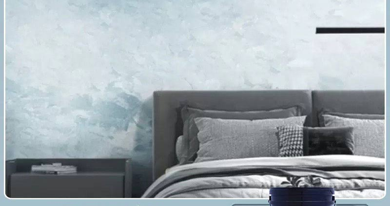 Grey velvet texture wall paint in modern living room